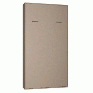 ARMOIRE LIT ESCAMOTABLE SMART-V2 TAUPE MAT COUCHAGE 90*200 CM.