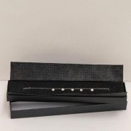 Boîte écrin bracelet carton noir 4,5x22,7x2,2cm - par 10