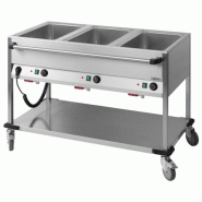 Chariot bain-marie - 3 x GN 1/1 - L 700 mm | Casselin - CCBM3H