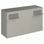 Comptoir Vertigo H T04 dble nat. L170cm - 3 tab.Coulis. 6tab.Amovib - blanc mat