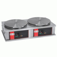 Crêpière électrique carrée professionnelle à usage intensif - Version double - Diamètre 40 cm - Sofraca - 0642613251013
