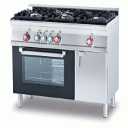 Cuisinière mixte à 3 feux avec four électrique multifonctions. Porte en verre. Dimensions 120x60 h90 cm. Modèle CFM3-612GEMV - 2256