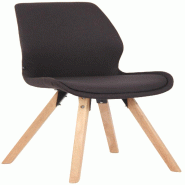 Décoshop26 - Chaise de salle à manger x1 design scandinave en tissu noir et pieds en bois carrés clair 10_0007505 - noir Bois massif 3000266146211