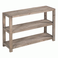 Étagère 3 niveaux Héritage - L119xP39xH80cm - Pin vieilli - Gris