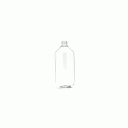 Flacon cylindrique conique PET 1 litre cristal