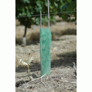 Gaine de désherbage renforcée - plastique vert - hauteur 50 cm - Ø11 cm - lot de 100 unités_0