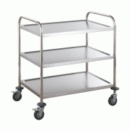 GastroHero Chariot de service et de transport Basic 3 - inox FR-L3