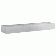 Helloshop26 - Jardinière rectangulaire décorative jardin terrasse 360 x 80 x 40 cm en acier galvanisé 02_0051554 - métal 3000236976053