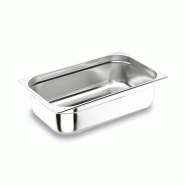Lacor Plat Gastronorme GN 1/1 Acier inoxydable 18/10, 2 cm 3 L - Acier inoxydable 18/10 66102