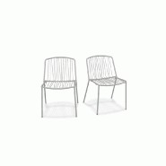 Lot de 2 chaises in & out BRIS - gris clair