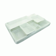 Nvase Ecolomique - 10 Pcs - Plateau repas en pulpe - 41 x 28 cm x 5 cm, Écologique - ECO210ECODPR - blanc Bagasse NVS210ECODPR