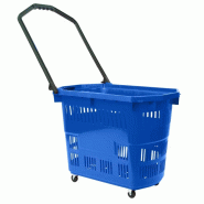 Panier libre service 55 litres - Dimensions 855mm x 390mm x 580mm x 460mm - Capacité 55L - Roues fixes et multidirectionnelles Panier libre service 55 litres - Dimensions 855mm x 390mm x 580mm x 460mm - Capacité 55L - Roues fixes et multidirectionnelles
