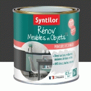 Peinture meuble et boiserie rénov' SYNTILOR noir mat 0.5 l