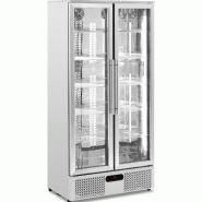Royal Catering - Royal Catering Frigo à boissons 458 l Acier inoxydable - Porte transparente verrouillable - Température réglable 2-10°C - 4062859