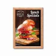 SHOWDOWN Displays Exposiciónate Cadre Clic-Clac Standard A3 Coins En Onglet 25 mm Bois KRA3G25LB - marron aluminium 8596052191466