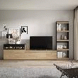 SKRAUT HOME - ENSEMBLE MEUBLE TV, MEUBLE SALON COMPLET, 310X35X186CM, POUR LES TV JUSQU