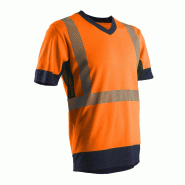 T-shirt komo orange haute visibilité col v manches courtes taille xl - COVERGUARD - 7komoxl - 864297_0