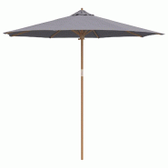 VidaXL Parasol de jardin Gris foncé Ø 270 x 260 cm Bambou Modèle Riviera Prestige Plus - 4108088