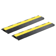 Vidaxl rampes de protection de câble 2 pcs 2 canaux caoutchouc 101,5cm 3057526 Vidaxl rampes de protection de câble 2 pcs 2 canaux caoutchouc 101,5cm 3057526