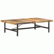 VidaXL Table basse 142x90x42 cm Bois de récupération massif Modèle Apex Urban Pro - 320654