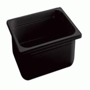 APS 83756 Bac gastro melamne noir Ecoline GN 1/2 - 32,5 x 26,5 cm, profondeur 6,5 cm - noir matière synthétique 83756