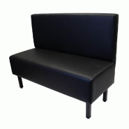 Banquette d'intérieur Rotterdam tapissée simili cuir noir