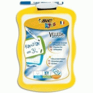 Bic velleda ardoise ecolier double face effaçable + feutre effaçable et effacette - coloris aléatoires x1