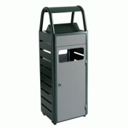 Cendrier poubelle extérieur en acier - 29L ou 58L - Coloris au choix - Acier traité et anti-vandalisme Cendrier poubelle extérieur en acier - 29L ou 58L - Coloris au choix - Acier traité et anti-vandalisme