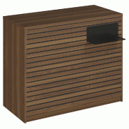 Comptoir Vertigo H T03noir spl.Droit L120cm 2tabl.Couliss.4tab.Amovib.Olivier