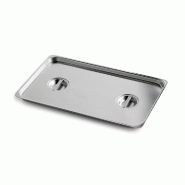 Couvercle standard 1/3 pour bacs Gastronorm en acier inoxydable 18/10 avec poignées intégrées pour usage professionnel | Sammic - inox 9254300