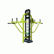 Chaise Romaine - Dips, fitness extérieur en acier galvanisé thermolaqué avec plan d'entraînement multilingue - Gamme Fitness - Musculation Chaise Romaine - Dips, fitness extérieur en acier galvanisé thermolaqué avec plan d'entraînement multilingue - Gamme Fitness - Musculation