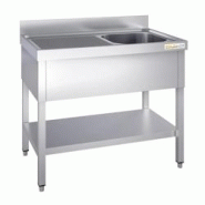 Plonge inox 1400x700mm avec 1 bac à droite et égouttoir à gauche PREMIUM - GOLDINOX - inox 3701770815838 Plonge inox 1400x700mm avec 1 bac à droite et égouttoir à gauche PREMIUM - GOLDINOX - inox 3701770815838