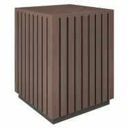 Podium haut Vertigo T03 MDF noir et noyer foncé 45x45x60cm