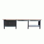 PROREGAL Etabli BUFFALO WOOD avec 2x Tiroir + Armoire| HxLxP 86,5x300x75cm | Capacité de Charge 1000kg | Anthracite - noir métal PR_RS157-107 PROREGAL Etabli BUFFALO WOOD avec 2x Tiroir + Armoire| HxLxP 86,5x300x75cm | Capacité de Charge 1000kg | Anthracite - noir métal PR_RS157-107