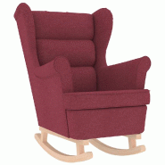 VidaXL Chaise à bascule rouge bordeaux 74x90x102 cm tissu Modèle Rervianor - 4016922