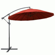 VidaXL Parasol suspendu avec poteau terre cuite 3 m Modèle Zéphyr Balcon - 47225