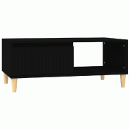 VidaXL Table basse Noir 90x50x36,5 cm Bois d'ingénierie Modèle Patio Polaris Plus - 821045