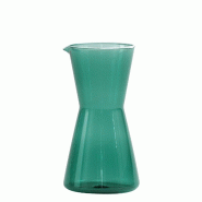 Zafferano Carafe Classy in vetro borosilicato soffiato a bocca, colore Vert Lac, design ergonomico e geometrico, alta produzione artigianale. - vert 8
