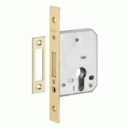 Boitier de serrure encastrable à cylindre pour porte d'entrée, axe 40mm, bouts carrés, pêne dormant seul - THIRARD - gris 3150260945140 Boitier de serrure encastrable à cylindre pour porte d'entrée, axe 40mm, bouts carrés, pêne dormant seul - THIRARD - gris 3150260945140