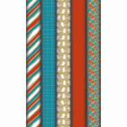 Clairefontaine Lot de 60 Rouleau de papier cadeau Kraft vergé, 60 g/m², 2m x 0,70m, motif Adventura - 3065502236996