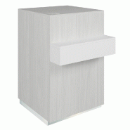 Comptoir Cage noyer clair repose sac blanc 1 tiroir 1 tablette 60x60/76x93cm