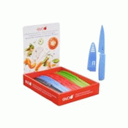 Eva couteaux à légumes dentelés 4 couleurs en présentoir eva - multicolore 053164 Eva couteaux à légumes dentelés 4 couleurs en présentoir eva - multicolore 053164