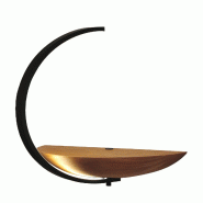 Fabas Luce Applique Led Intégrée Roseg 9,5 W, 3000 K, Structure En Métal Noir Et Bois, Variateur Tactile, Ip20 - Roseg - noir 8019282539865
