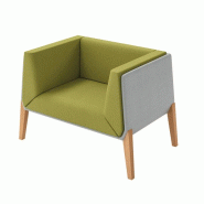 Fauteuil d'accueil 1 place Design ACCORD - Offisit - Vert Anglais