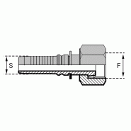 Femelle - Droit (DKORFS-IN) - Filetage UNF - Joint facial - 12 , 3/4" , 19 , 12 , 2.116