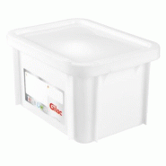 GASTROLAND Bac HACCP rectangulaire avec couvercle GILAC 15 L - Blanc - blanc 3701666000133