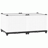 Helloshop26 - Jardinière bac lit surélevé plantes fleurs terrasse jardin 80 x 40 x 38 cm polypropylène blanc 02_0039239 - 3000218449308 Helloshop26 - Jardinière bac lit surélevé plantes fleurs terrasse jardin 80 x 40 x 38 cm polypropylène blanc 02_0039239 - 3000218449308