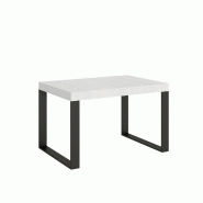 Itamoby Table Extensible 90X130/234 Cm Tecno Premium Frêne Blanc Structure Anthracite - blanc VE234TATECPRE-BF-AN