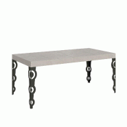 Itamoby Table extensible Karamay Premium Cashmere 90/246x90 cm avec pieds anthracite - gris multi-matériau VE900PRKRYALL-CH-AN