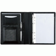 Jüscha Porte documents à anneaux Benaco, format A5, en simili noir - 30003